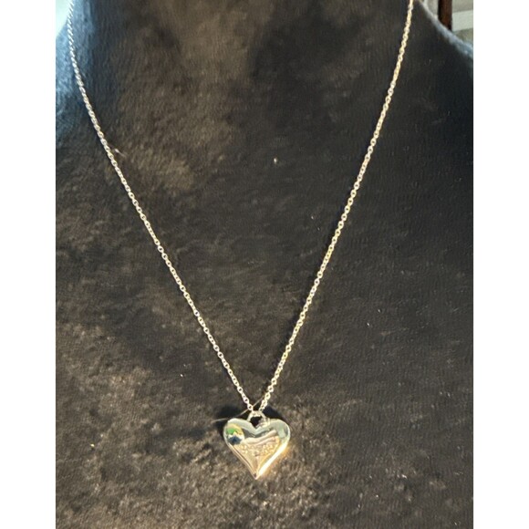 Unbranded Silver “BLNCGA” Heart Charm On .925 Unbranded 18” Necklace - Picture 3 of 7